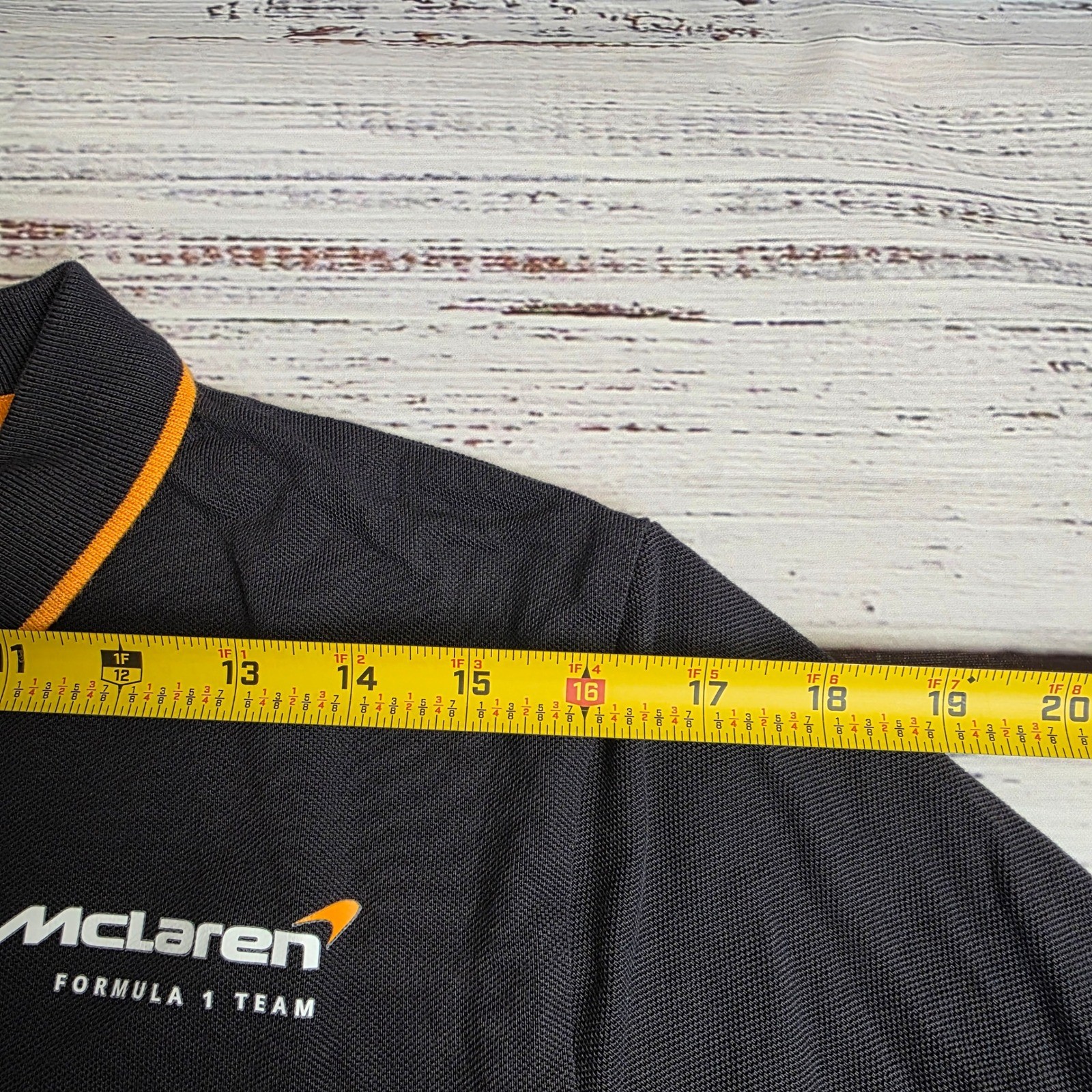 McLaren Formula 1 Team Polo Shirt Grey Orange Jack Daniels Womens Medium GB18401