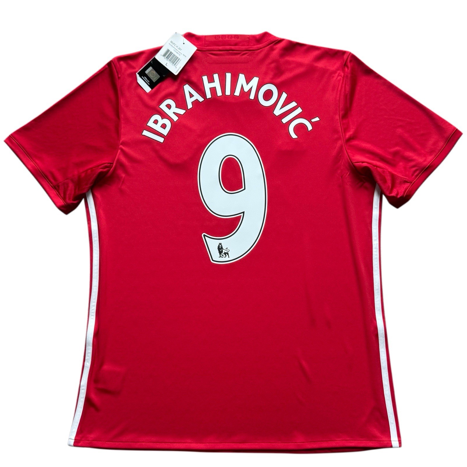 2016/17 Manchester United Home Jersey #9 Ibrahimovic Large adidas Premier League