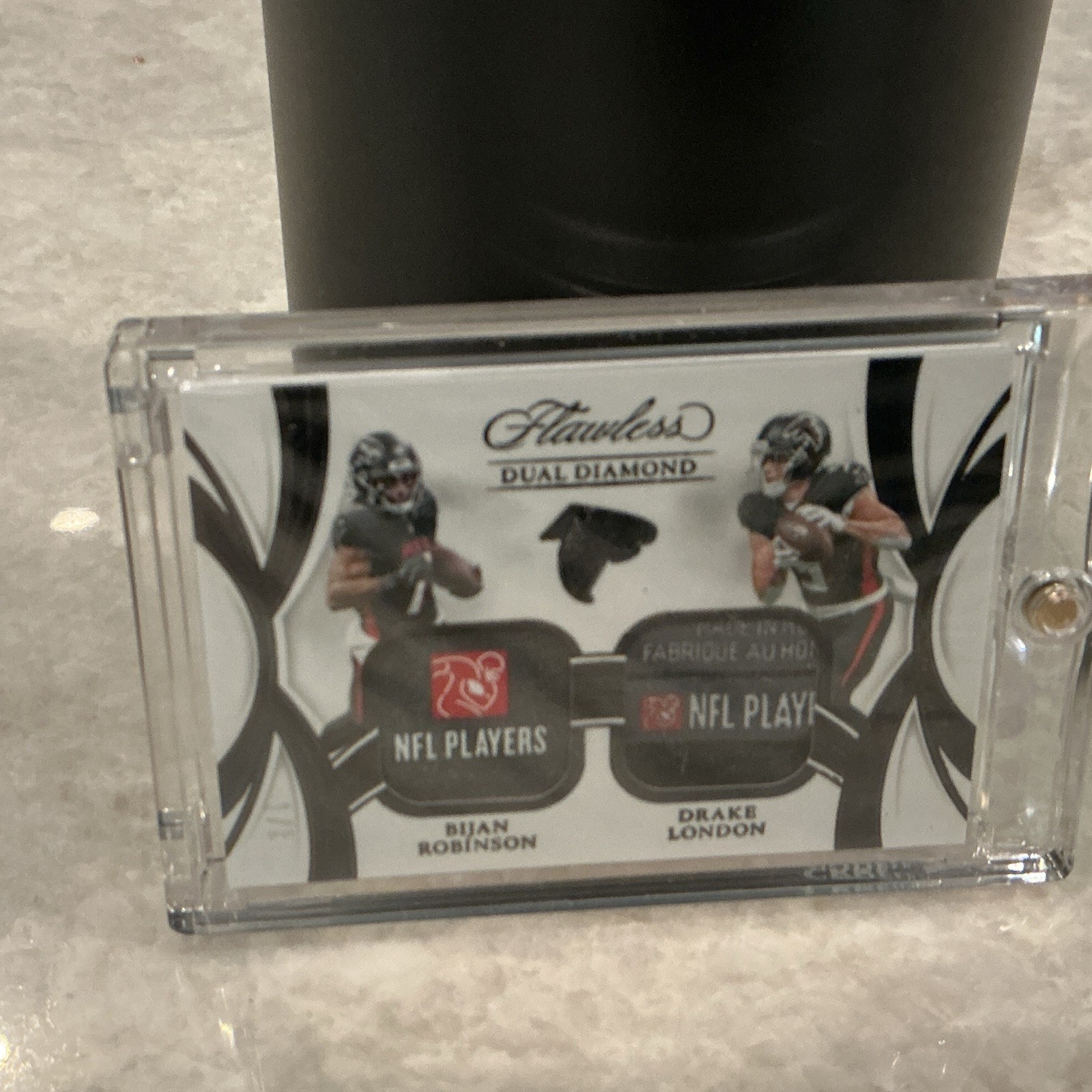 Panini Flawless Bijan Robinson Drake London 1/3 Dual Diamond MEM #DDM-ATL