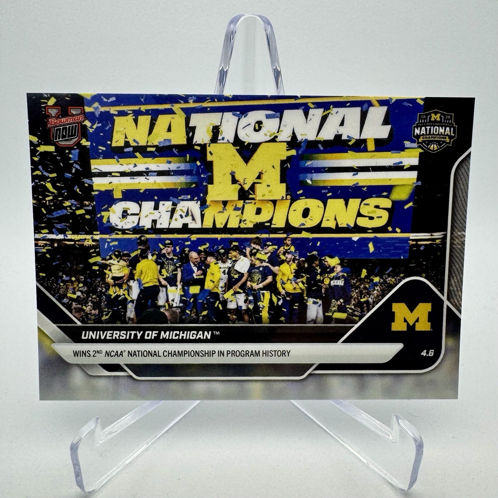 2025-26 Bowman U Now Basketball Michigan National Champions #125 Topps FAST SHIP