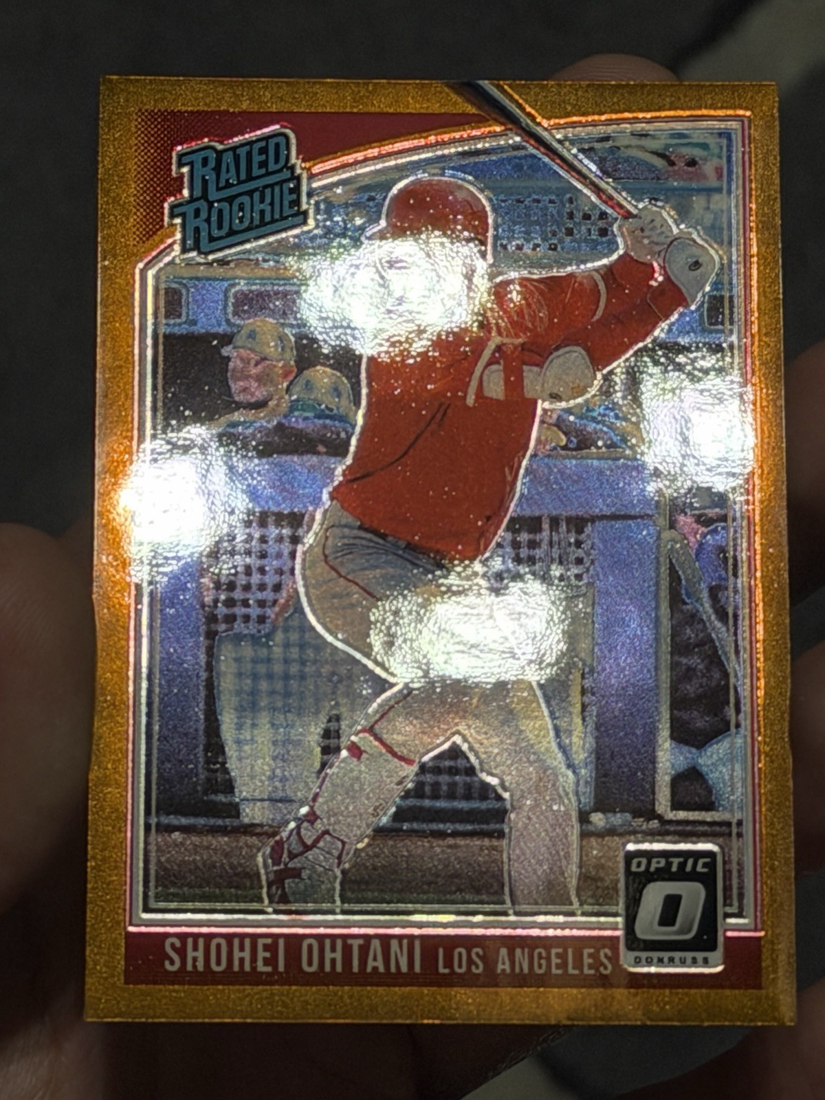 2018 Panini Donruss Optic #56 Shohei Ohtani RC Bronze Prizm Rated Rookie Batting