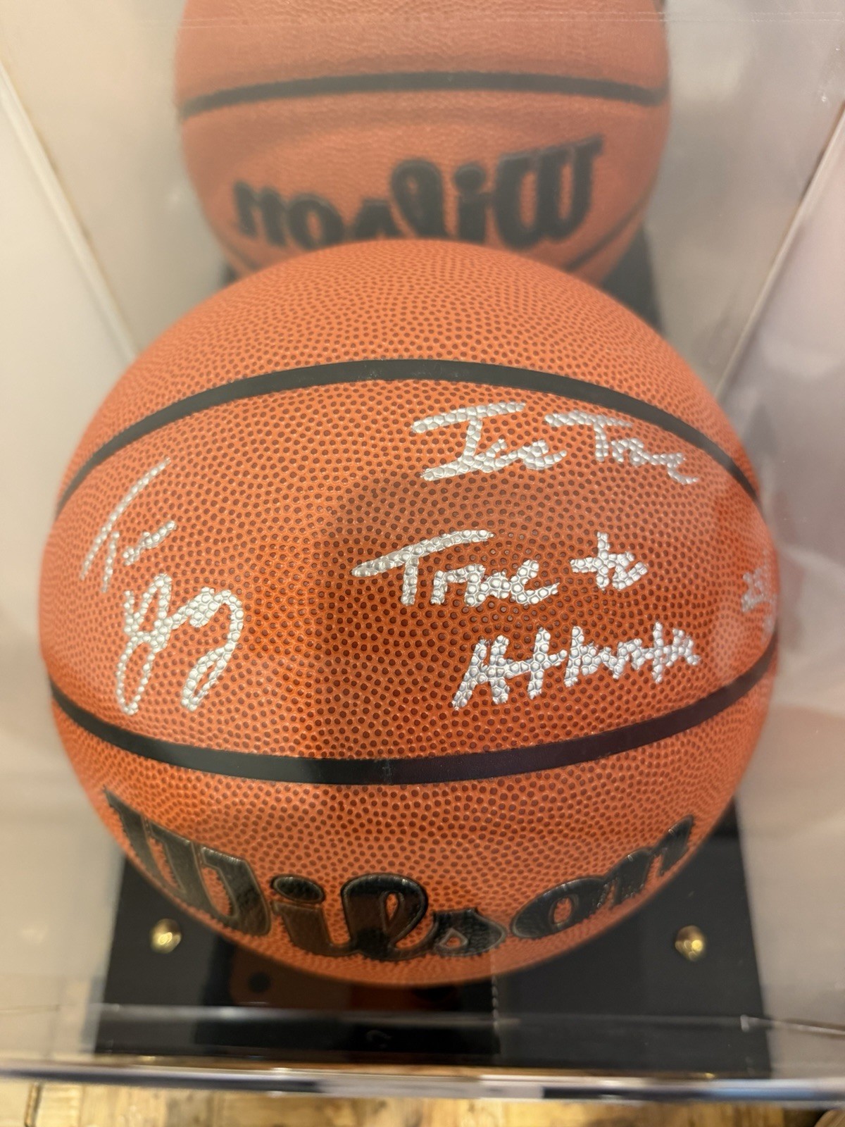 Trae Young Atlanta Hawks Signed Wilson Authentic Series Basketball w/Inscs LE 25