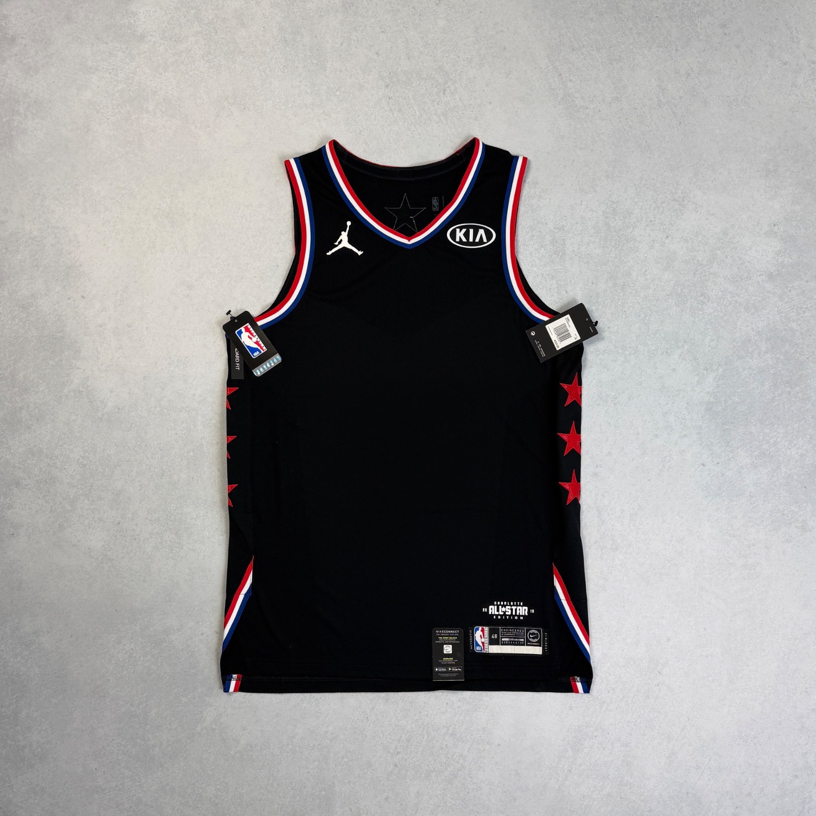 JORDAN 2019 NBA ALL-STAR TEAM LEBRON AUTHENTIC BLANK JERSEY MENS SIZE L 48 +2L