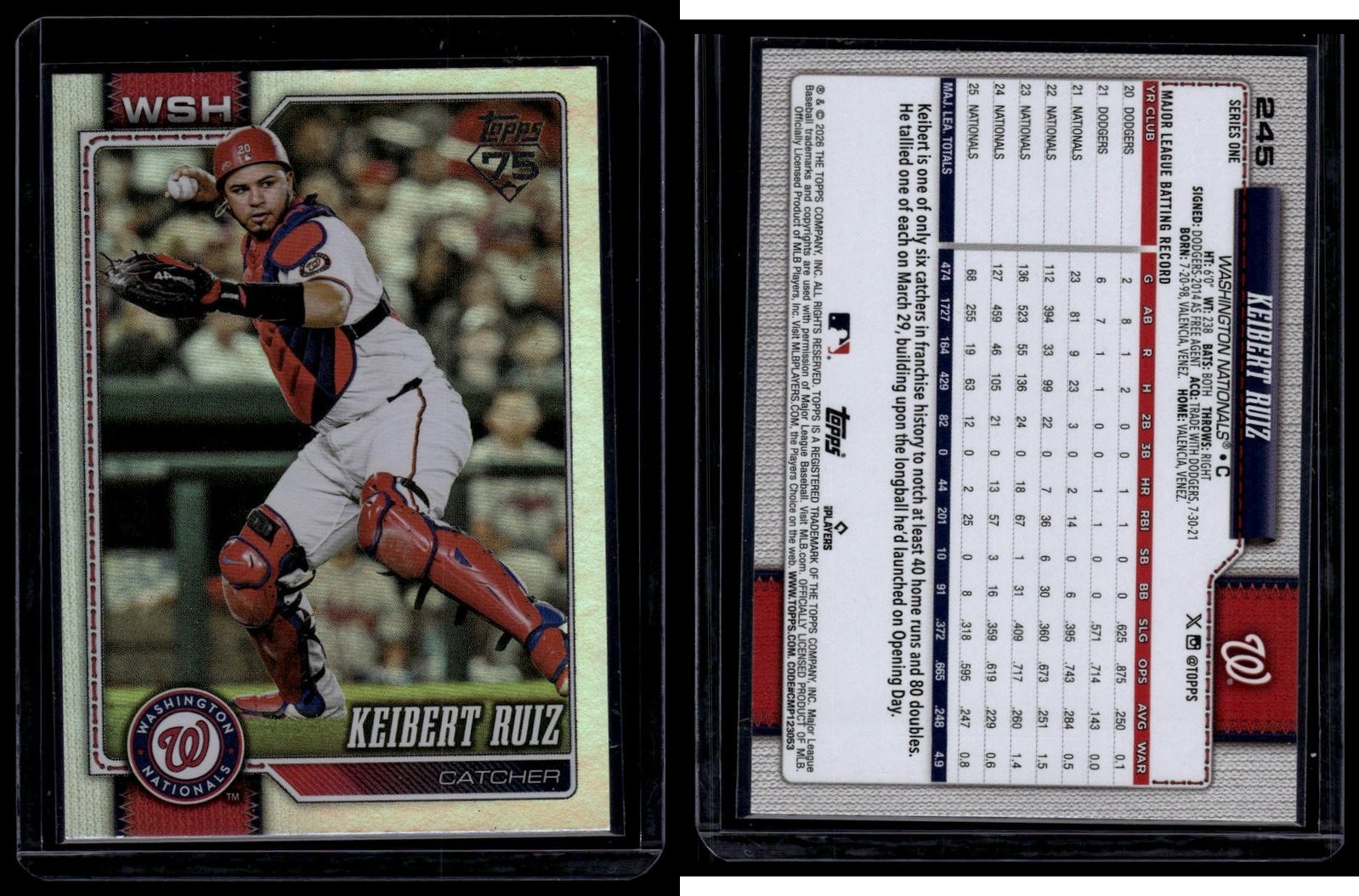 KEIBERT RUIZ 2026 Topps Series One Refractor Nationals