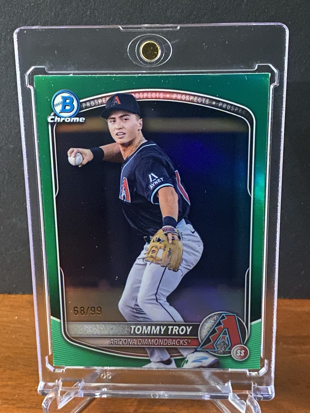 2025 Bowman Draft – Chrome Tommy Troy #BDC-36 Green Refractor /99 (RC)