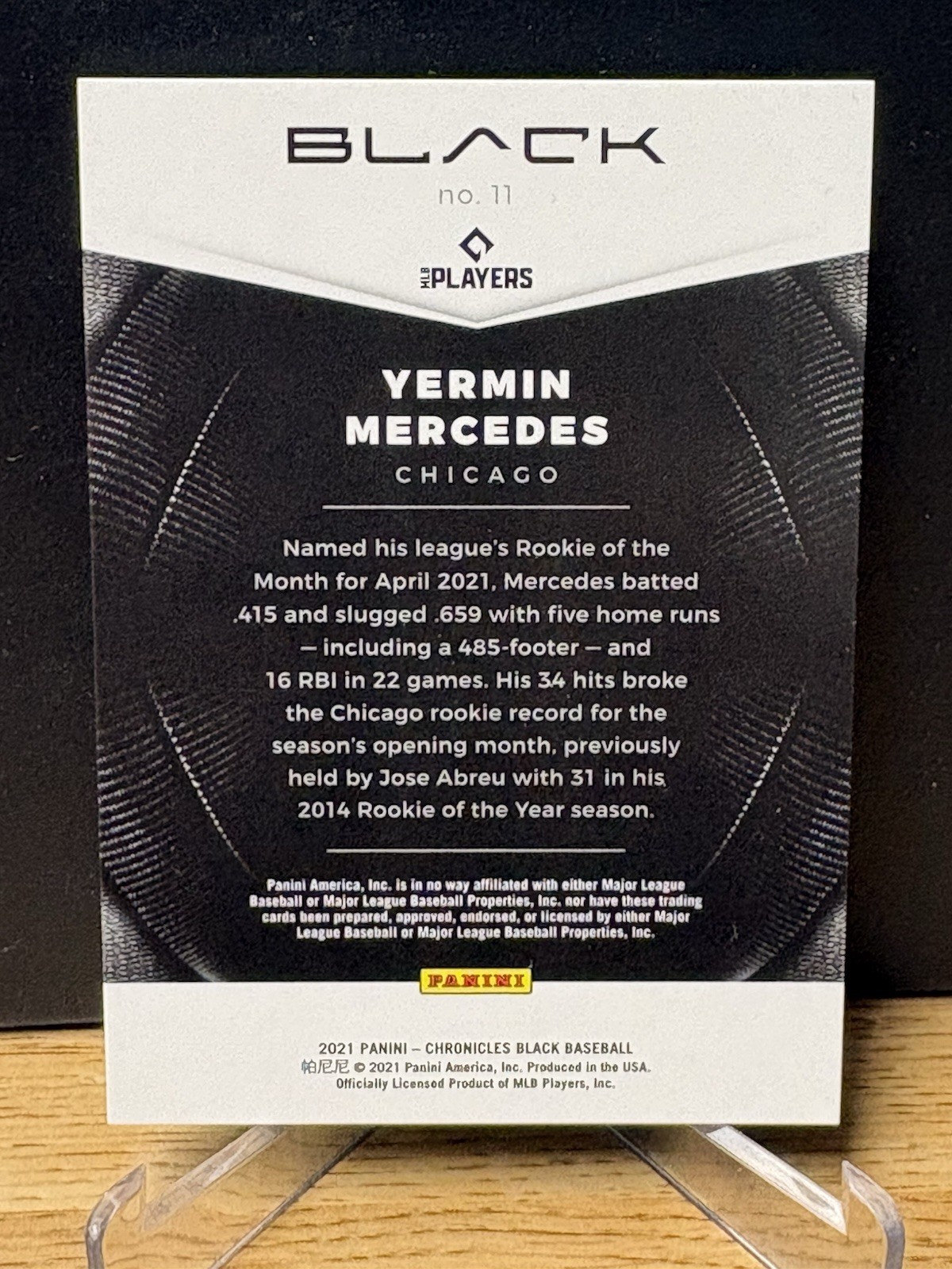 2021 Panini Chronicles – Black Yermin Mercedes #11 Green /5 (RC)