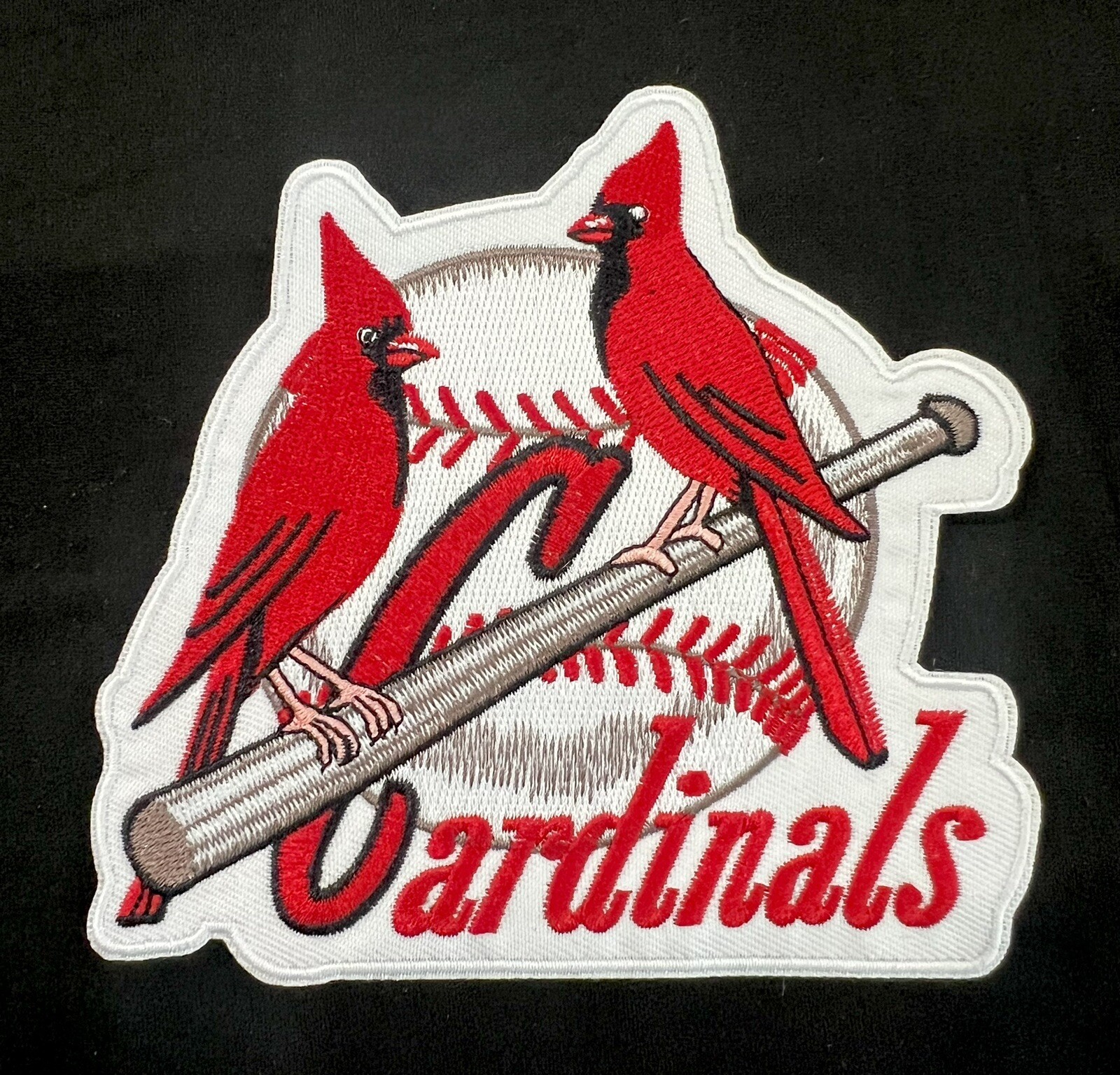 Vintage Logo Bird On Bat St. Louis Cardinals Big Large 5in. Iron / Sew On Patch