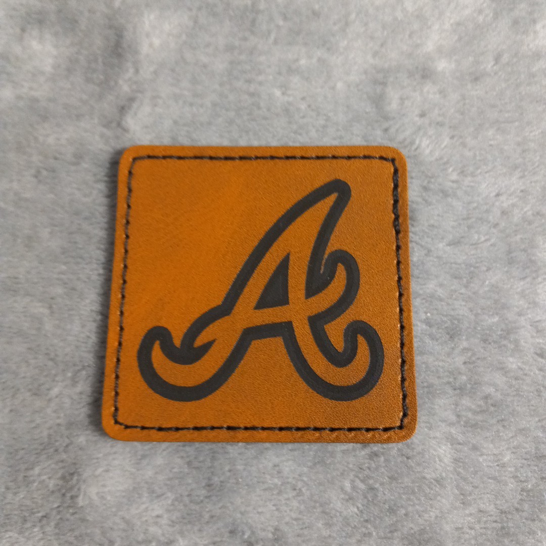 Braves Leather Iron on Patch For Hats And Accessories