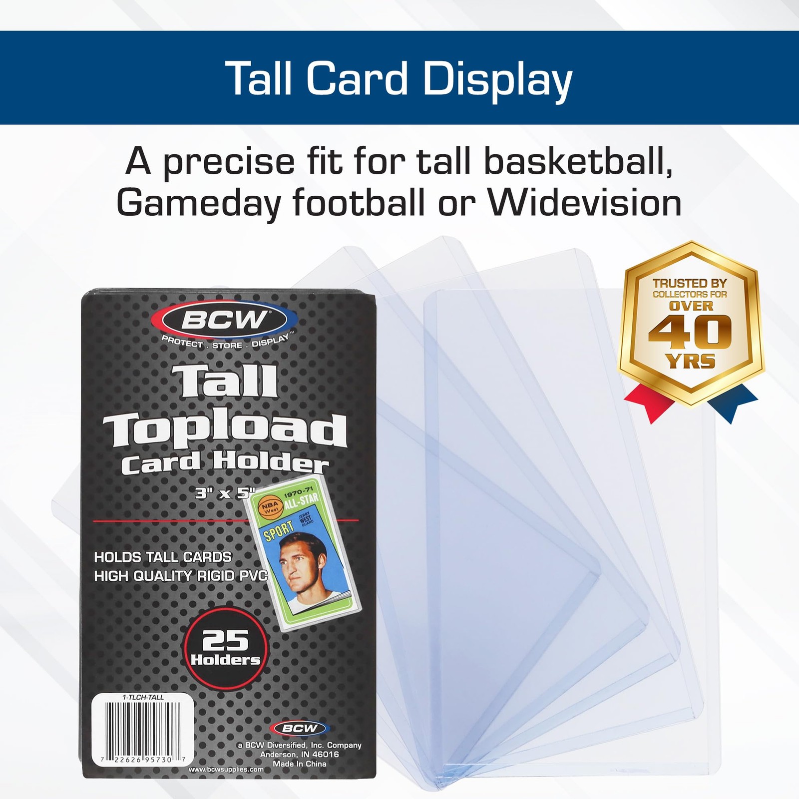 Tall Card Topload Holders – 25 Pack | Premium Top Loaders for Sports Trading …