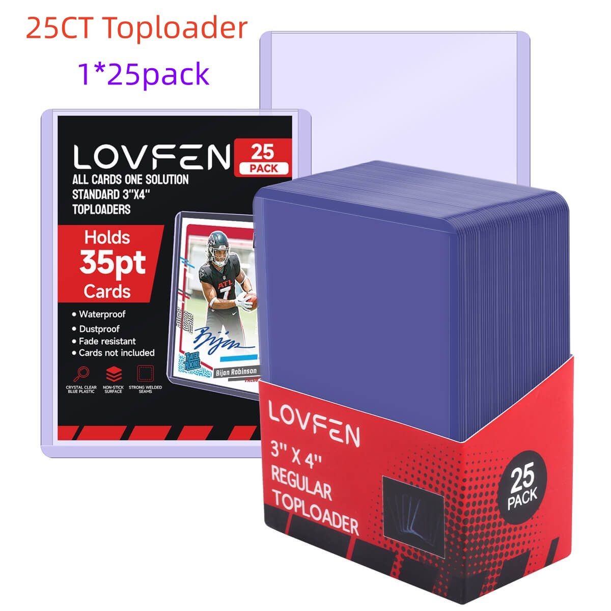 25-2000CT 3×4 Toploader Card Holder For 35PT ACG Anime Comics Games Cards