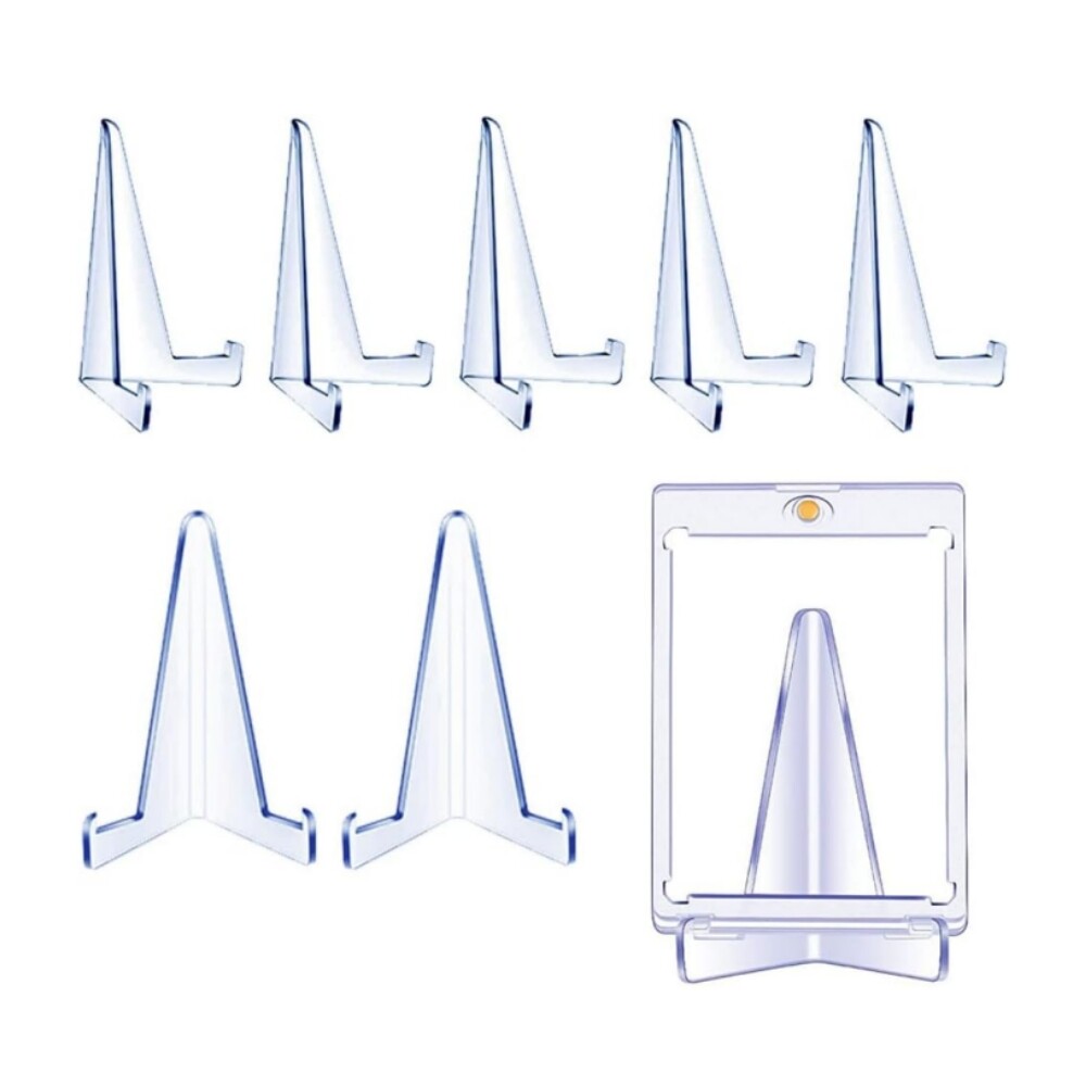 10-50PCS Clear Acrylic Trading Card Stands for Coins Sports Cards Display Holder