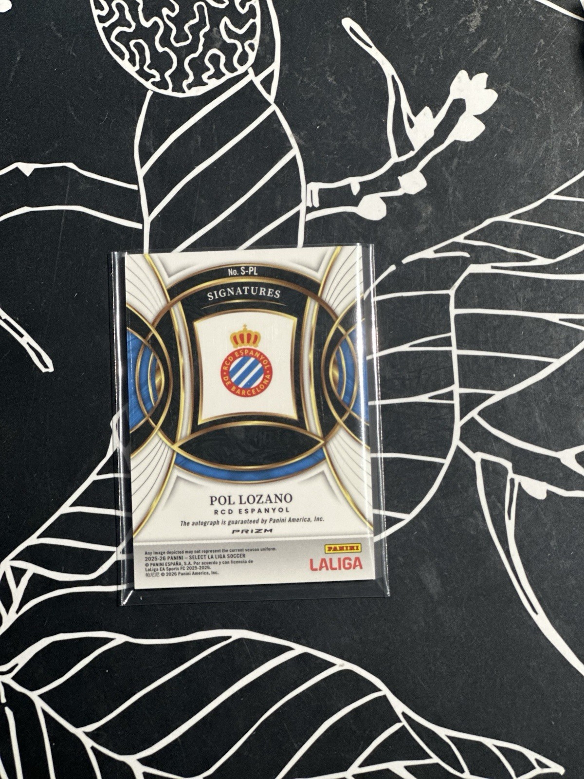 2025-26 Panini Select La Liga #S-PL Pol Lozano Signatures Auto Blue Pulsar