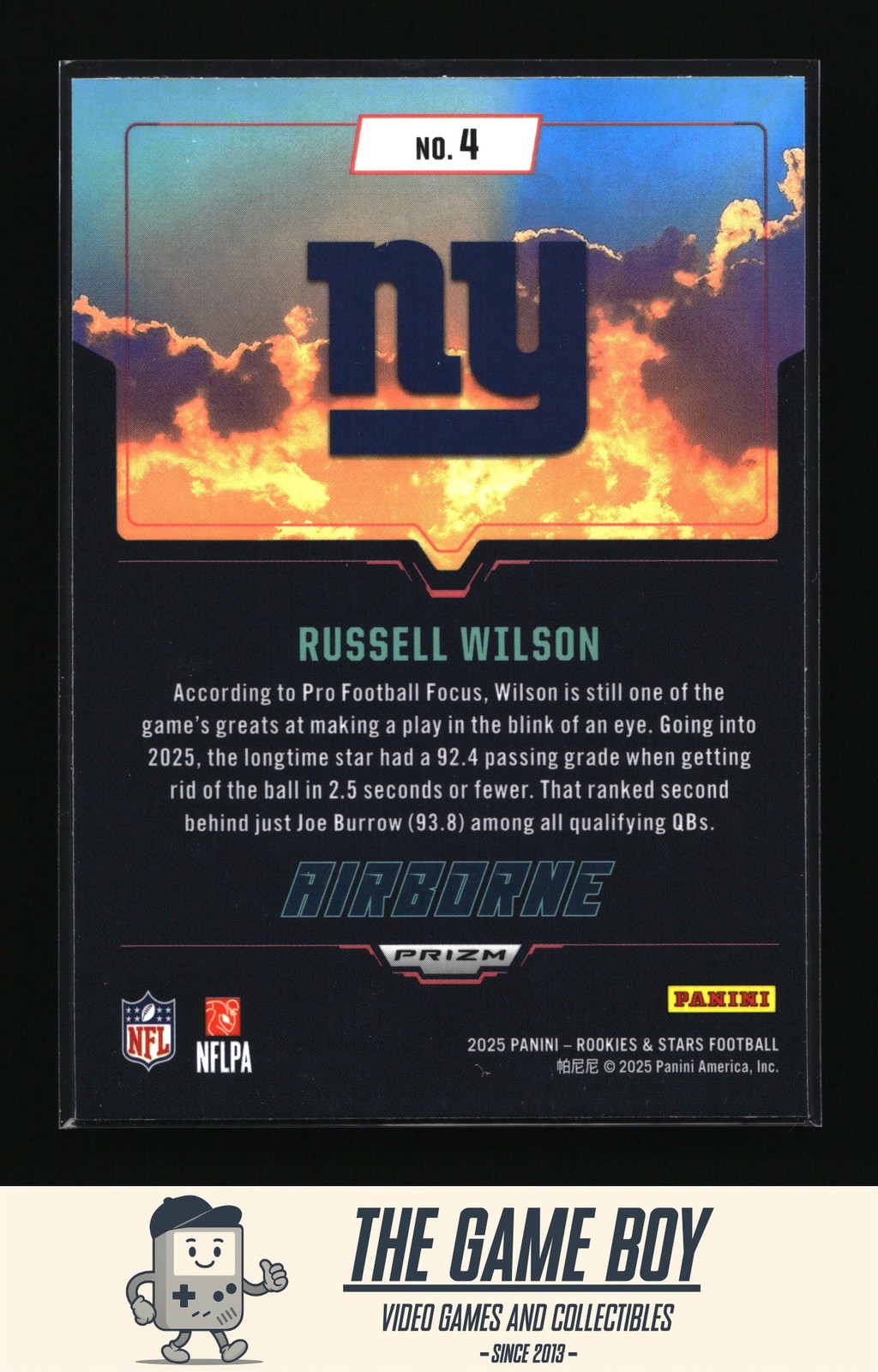 2025 Panini Rookies & Stars Airborne Red Plaid #4 Russell Wilson New York Giants