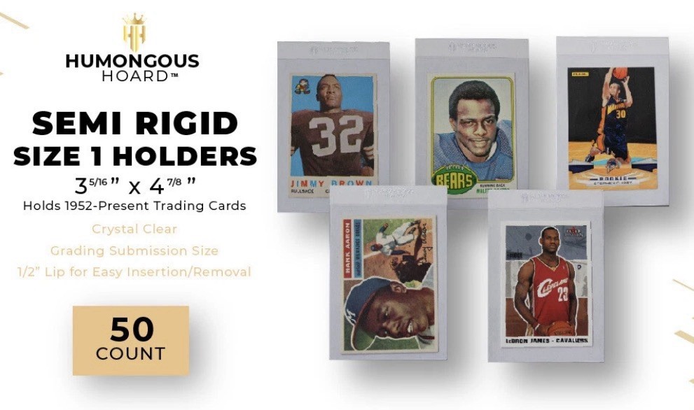 CARD SAVERS – 4 PACK – 200 SEMI REGID SIZE 1 – CARD HOLDERS – HUMONGOUS HOARD