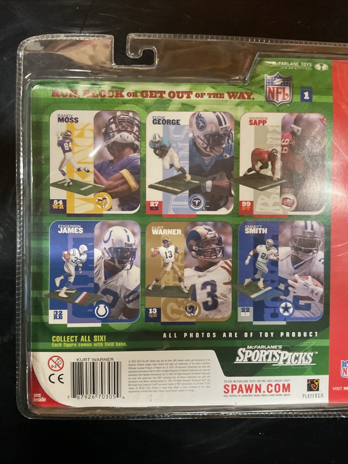 Kurt Warner McFarlane’s Sports Picks NFL Rams Action Figure NIB 2001