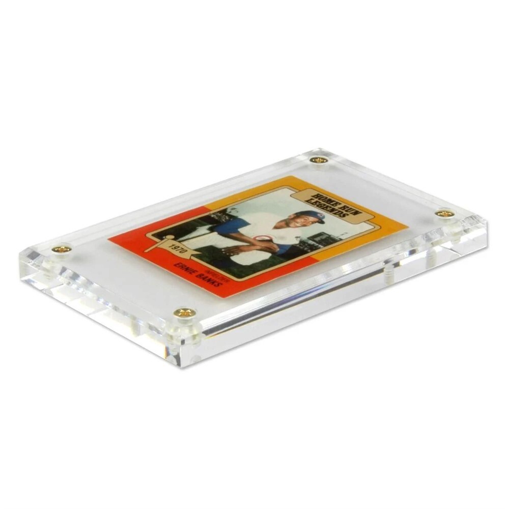 BCW 1/2 inch 4-Screw Clear Acrylic Trading Card Non-Recessed Screwdown Holder