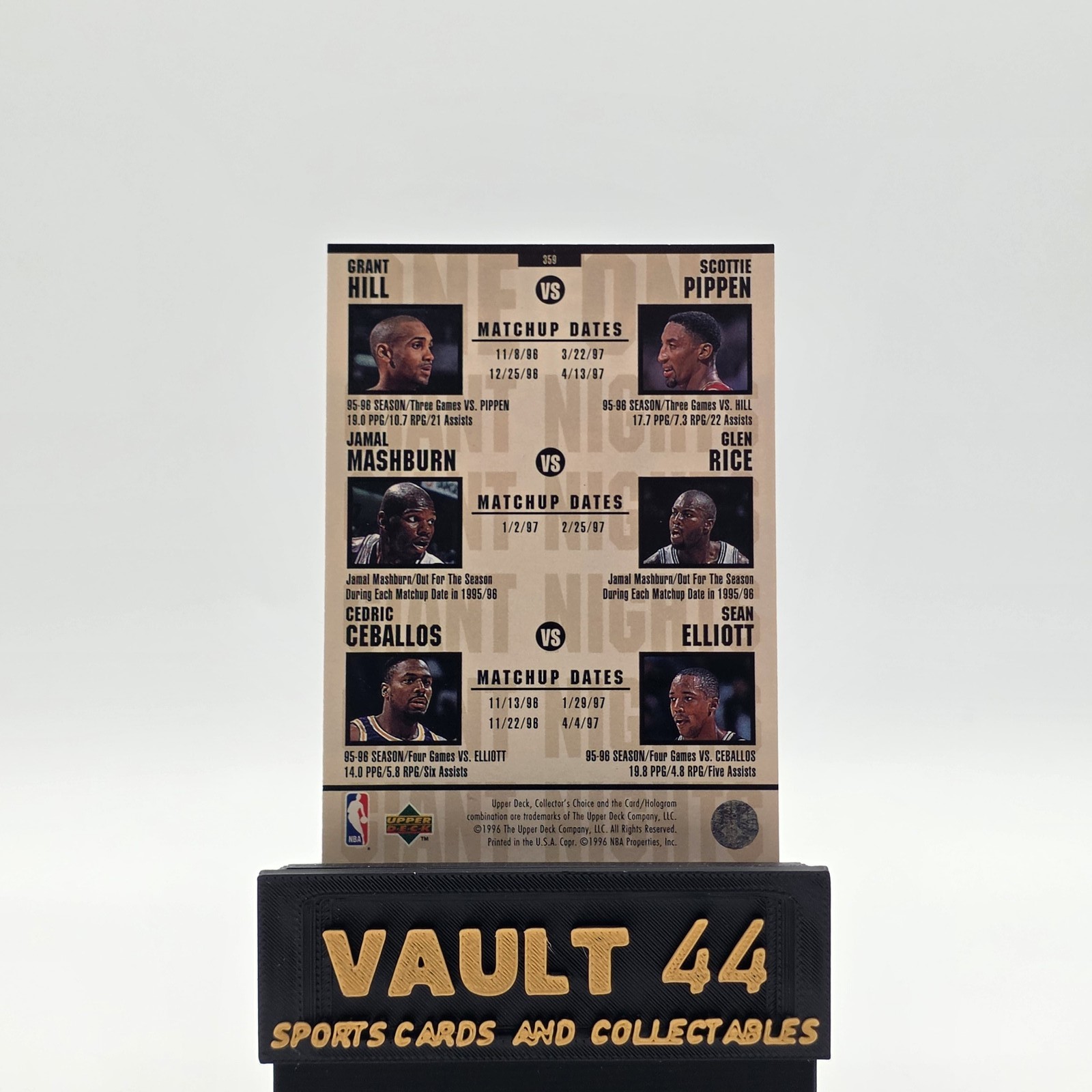 1996-97 Collector’s Choice #359 Detlef Schrempf / Toni Kukoc