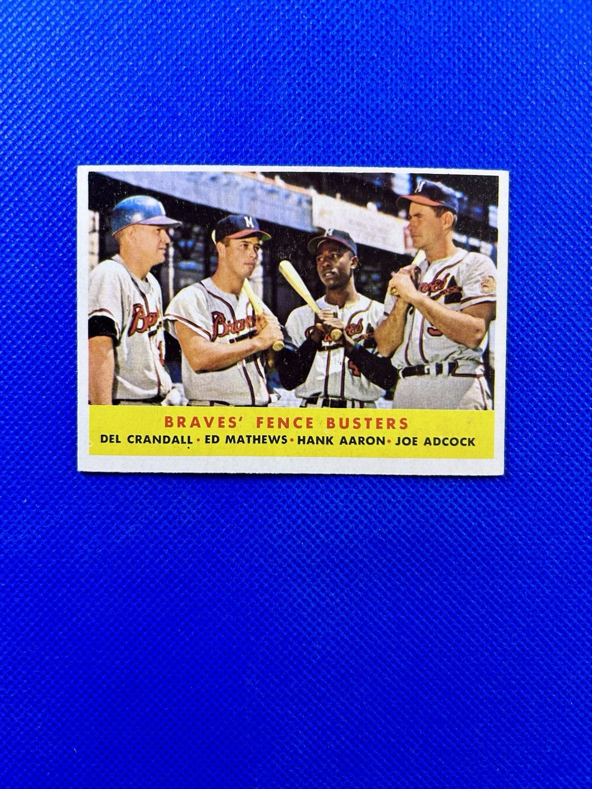1958 Topps #351 Braves’ Fence Busters Milwaukee Braves mid-level EX-MT B58#351A1
