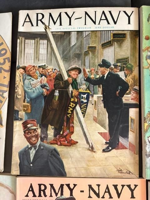 Vtg 1950’s/60’s/70’s-era ARMY vs. NAVY College NCAA Game Program Lot (12)