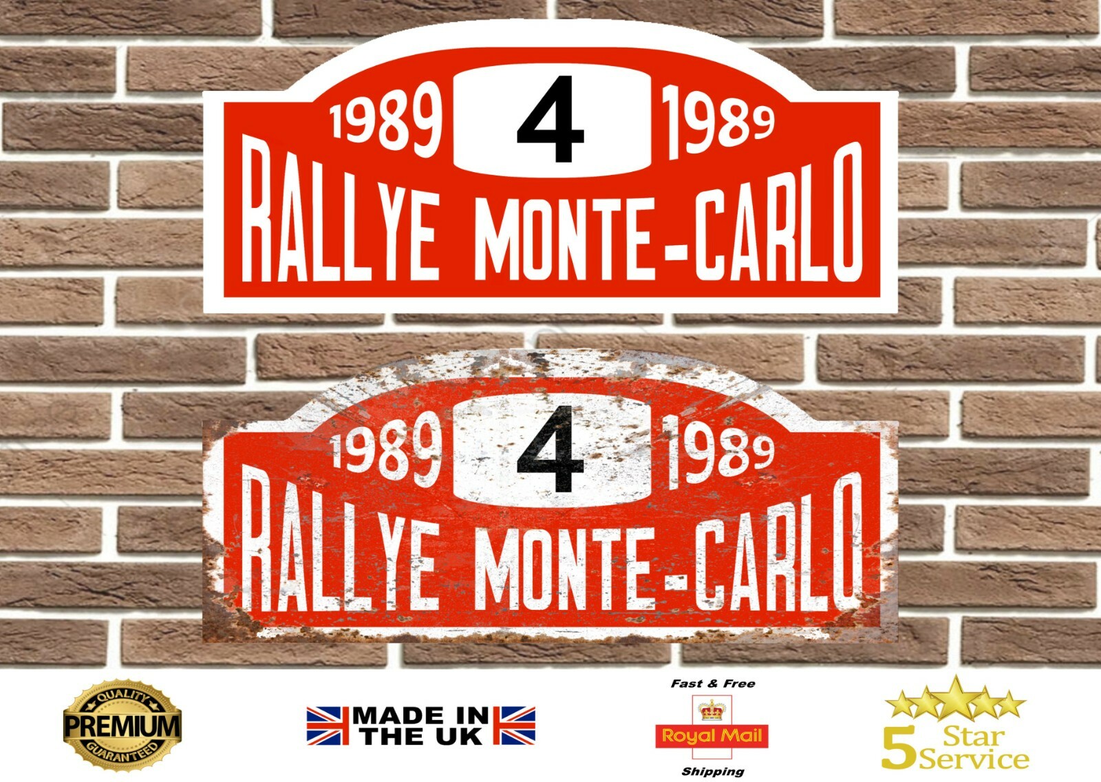Rally Monte Carlo Plaque Plate Lancia Delta Integrale Garage Sign Man Cave