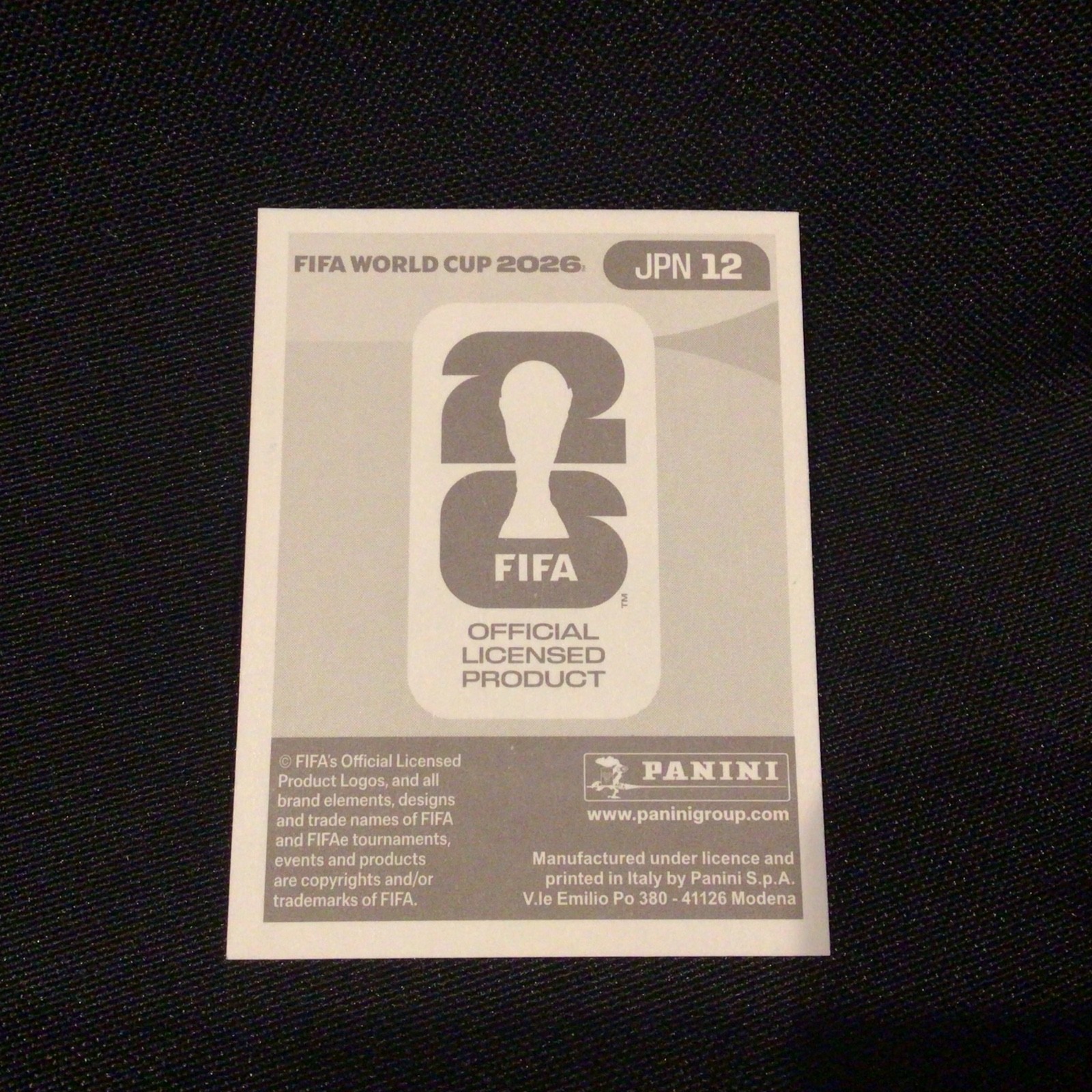 2026 Panini World Cup TAKEFUSA KUBO Purple Border Parallel Sticker JPN12