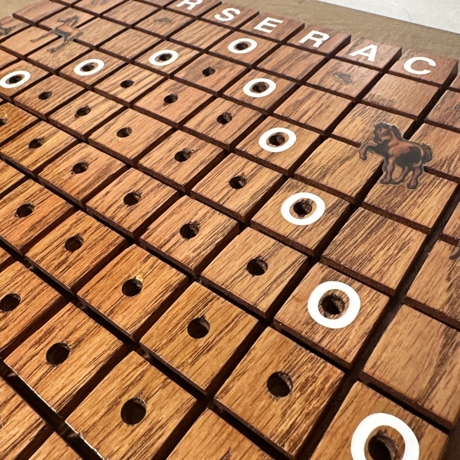 Vintage Handcrafted Horse Race Game – Solid Wood – Kentucky Derby