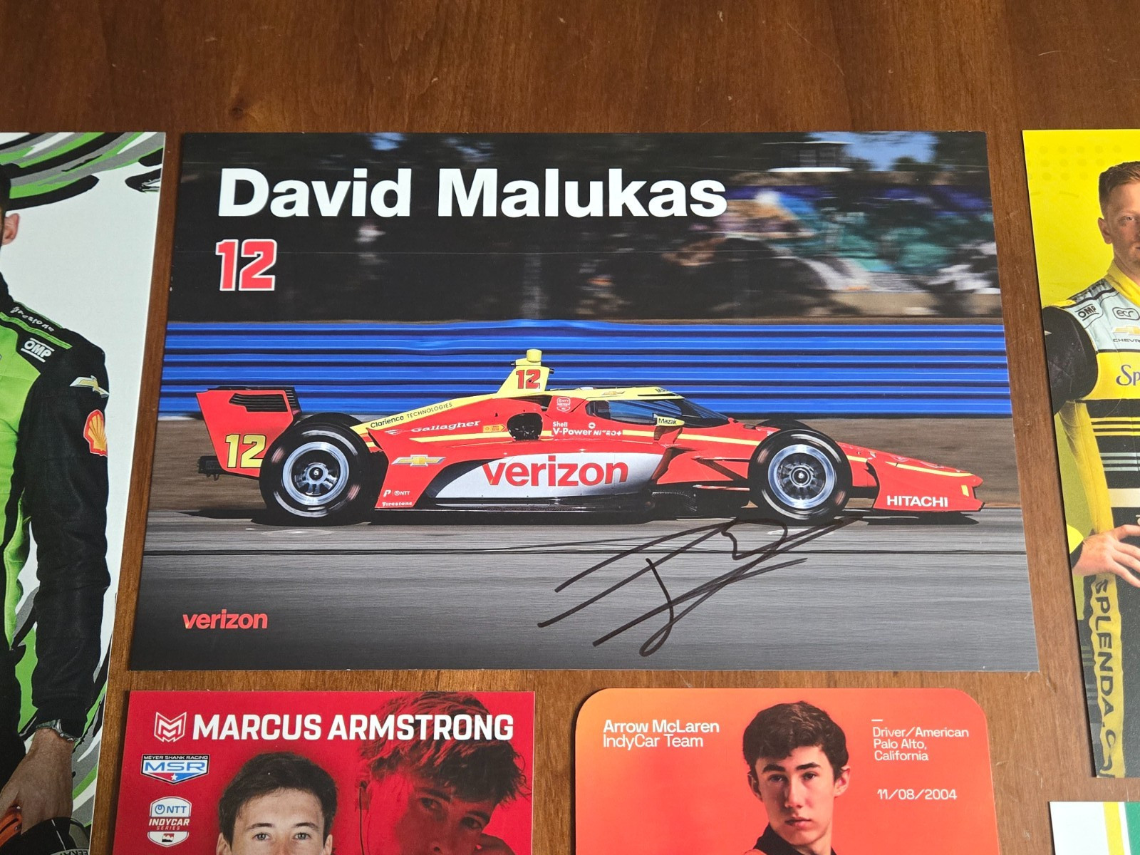 Lot of 12 IndyCar Hero Cards Signed – Palou, Kirkwood, Dixon – 2026 Drivers