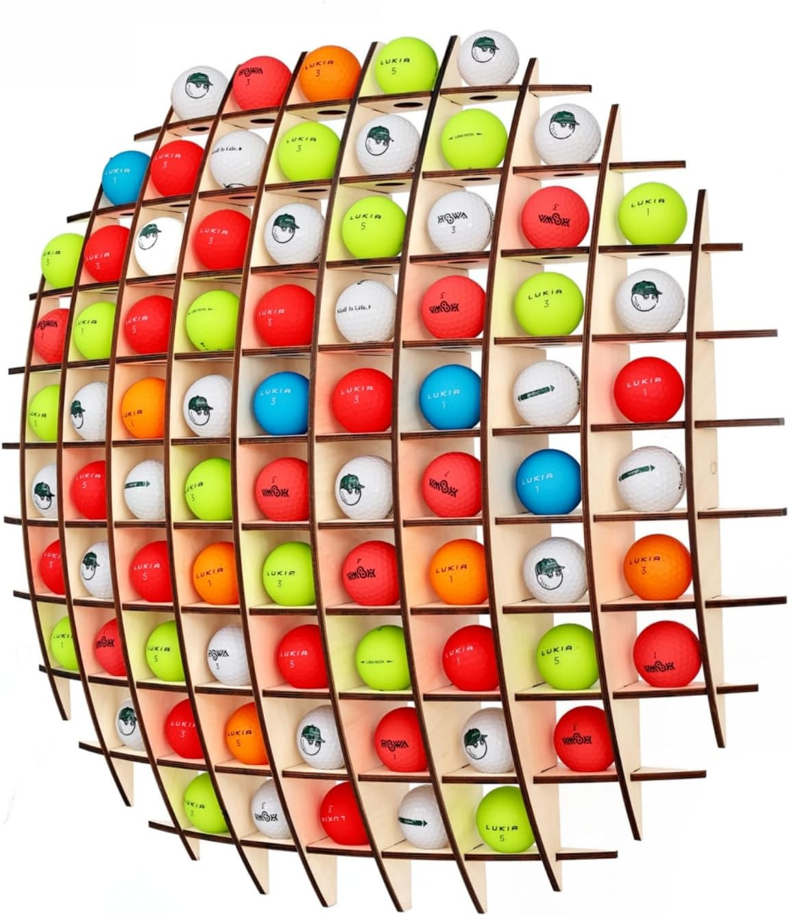 Golf Ball Display Case in the Shape of a Ball, Golf Ball Holder Will Hold