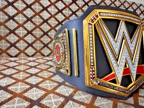 WORLD HEAVYWEIGHT CHAMPIONSHIP REPLICA TITLE BRASS BELT BLACK ADULT SIZE 6MM