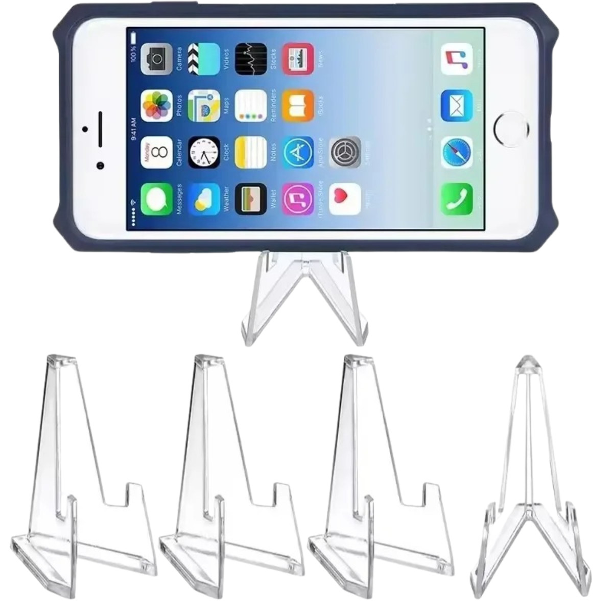 30 Pack Clear Card Stands, Arcylic Card Display for Sports Graded