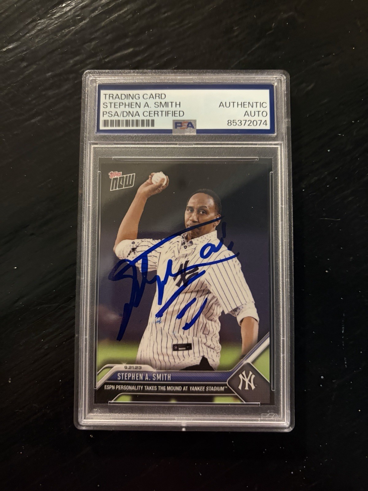 Stephen A. Smith Signed 2023 Topps Now Card Autograph PSA Slabbed Autograph