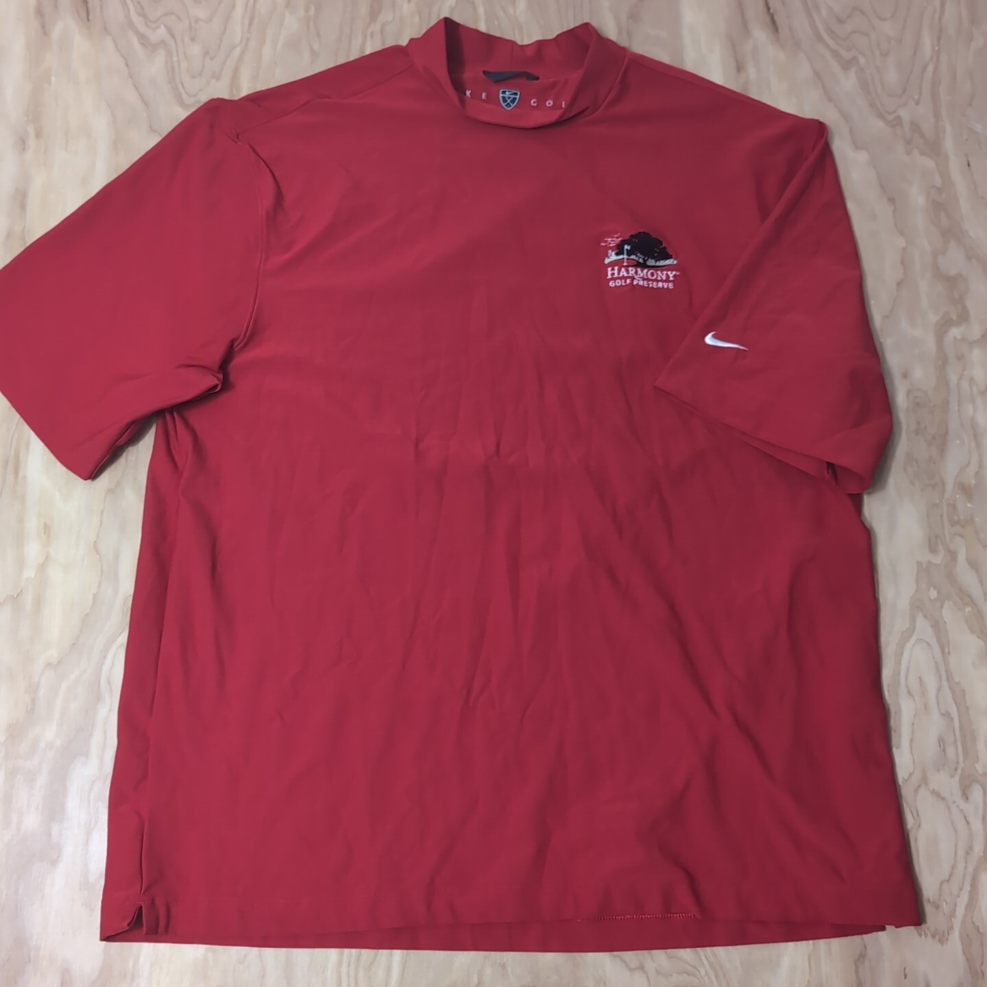 Nike Golf Polo Harmony Golf Preserve Men’s Large Red Performance Premium Fabric