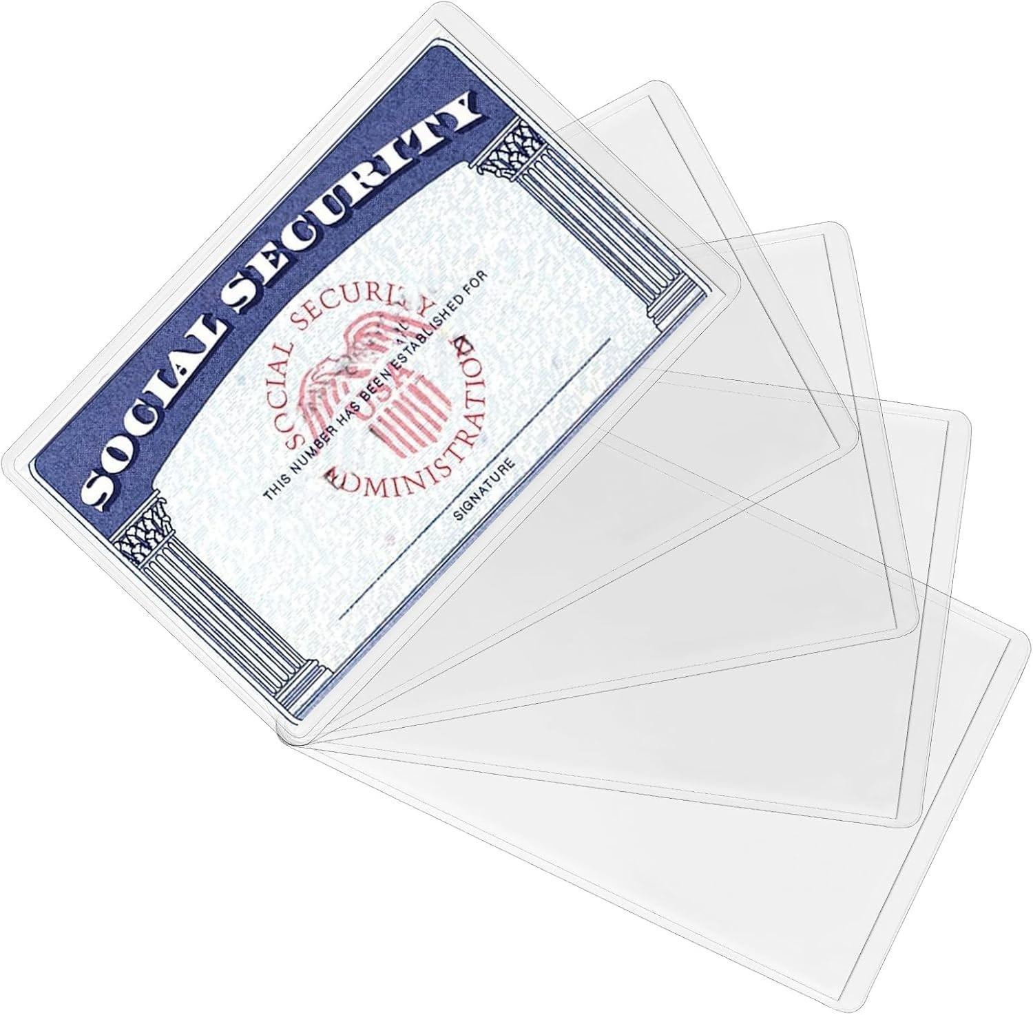 5 Pack New Medicare Card Holder Protector Sleeves, 12Mil Clear PVC Soft Water…