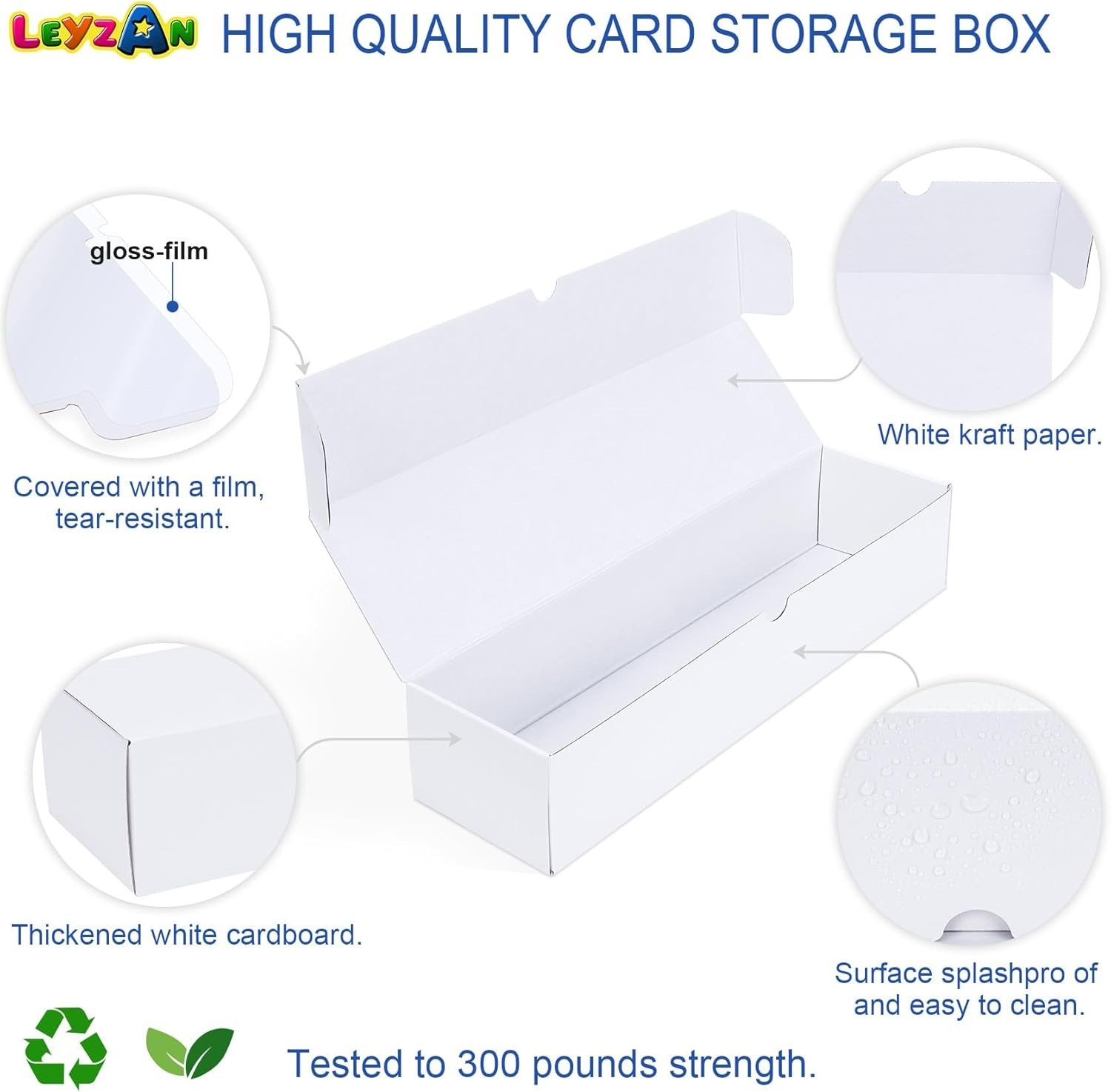 Trading-Card Storage Box, 8-Pack • 1000 Count Corrugated Cardboard Storage Bo…