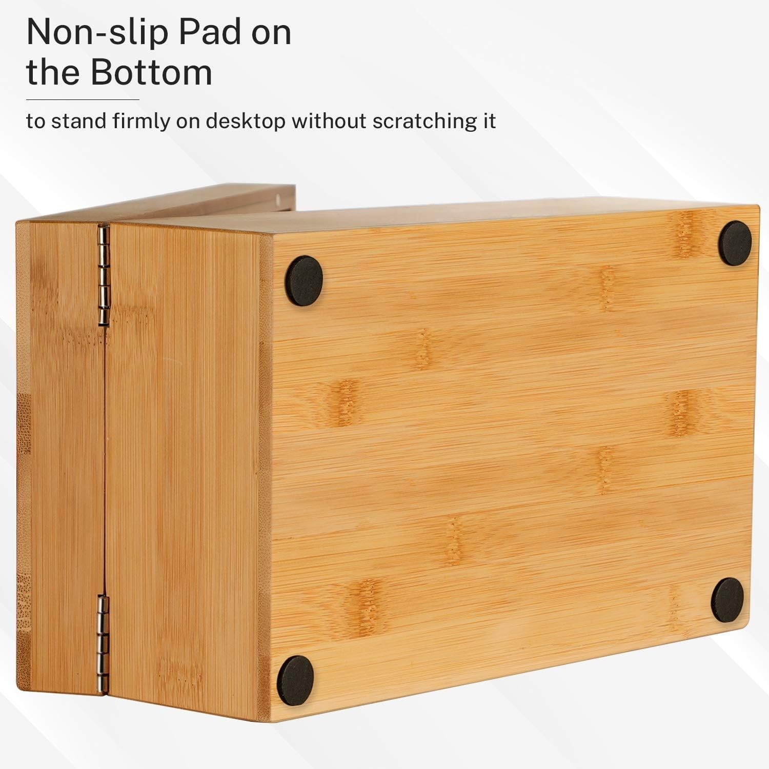 Sturdy Bamboo 3×5 Index Card Box with Anti-Slip Base – A-Z Organizational Charm