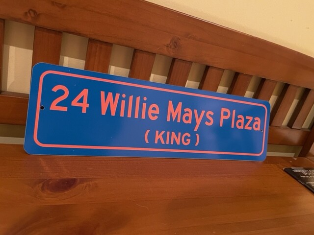 WILLIE MAYS STREET SIGN 18 x 5 inches HOME DECOR NY SF GIANTS SAY HEY #24 HOF79