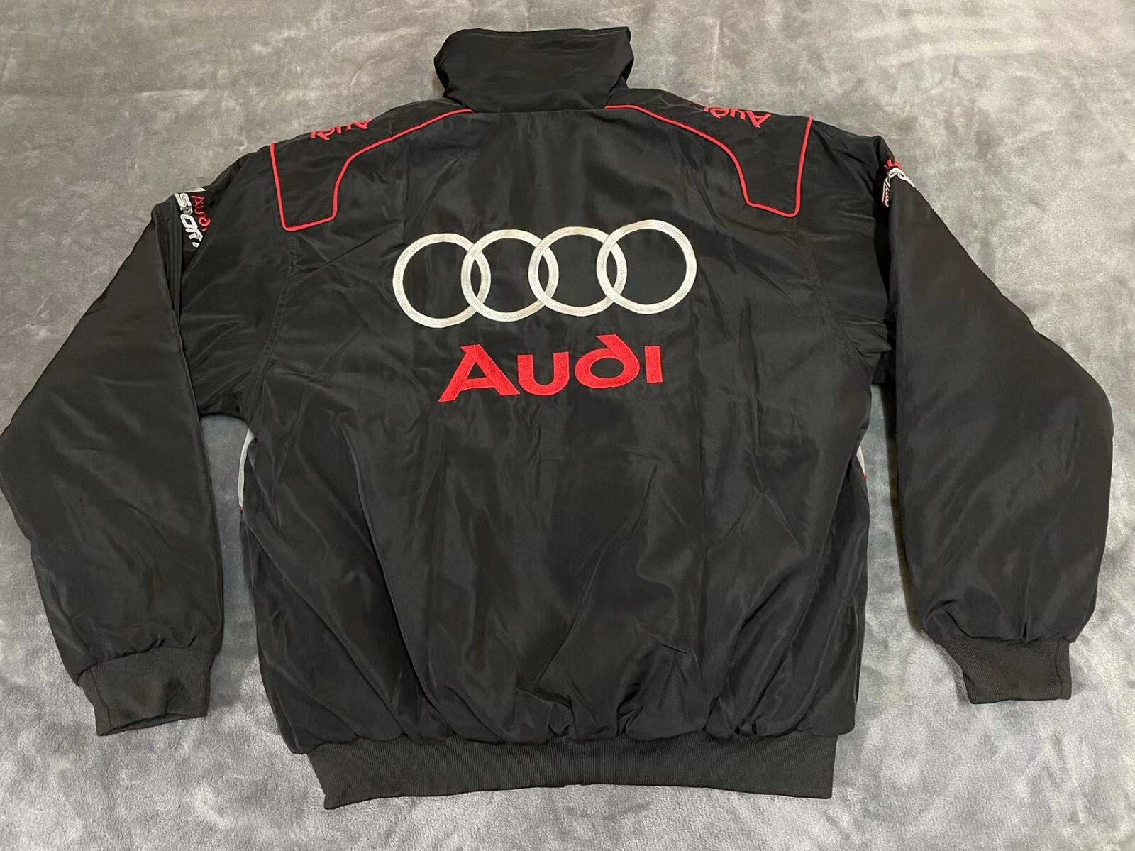 Unisex Adult Audi Jacket Ebroidered Cotton Padded F 1 Racing Jacket