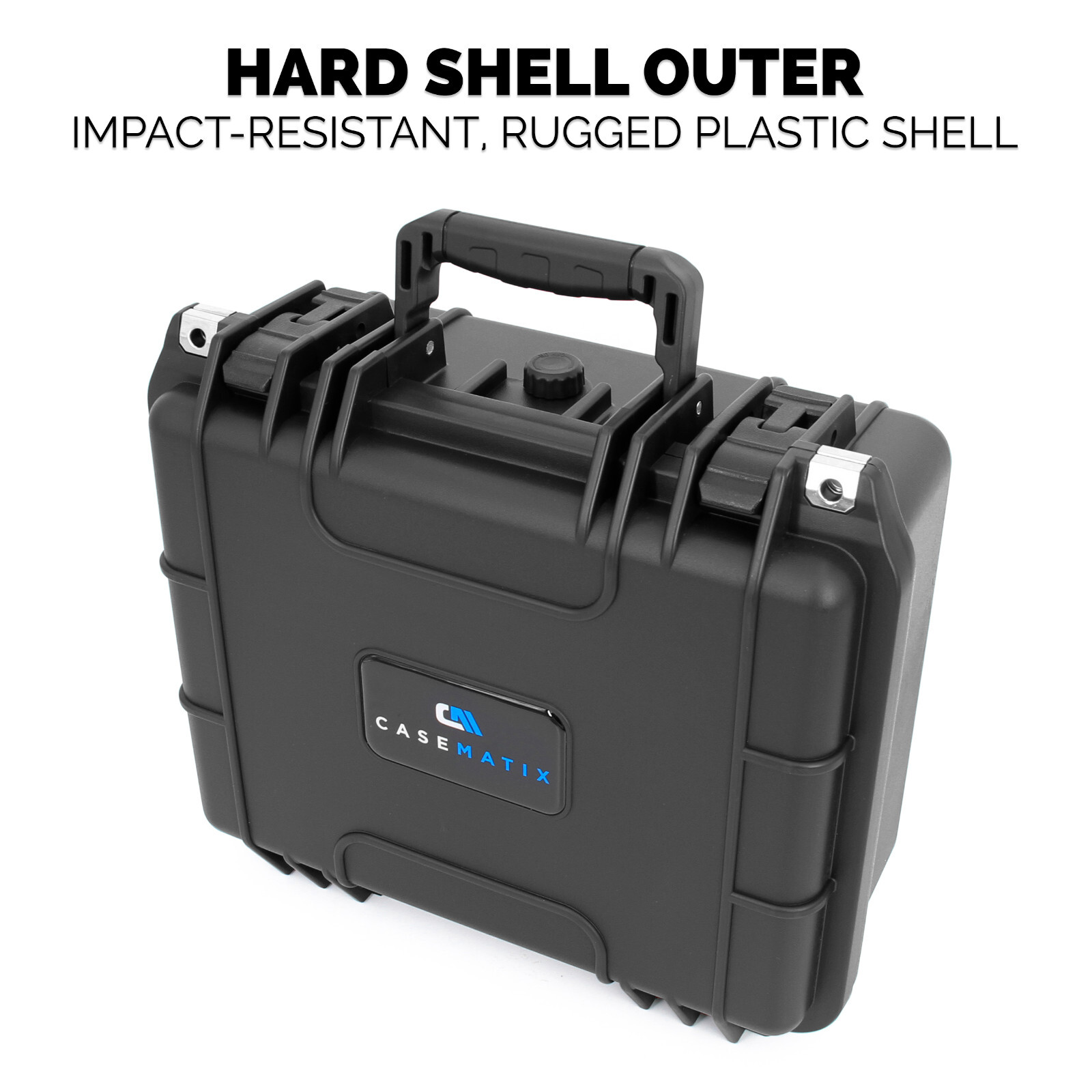CM 13″ Waterproof Hard Case with Customizable Foam for Electronics, Tools & More
