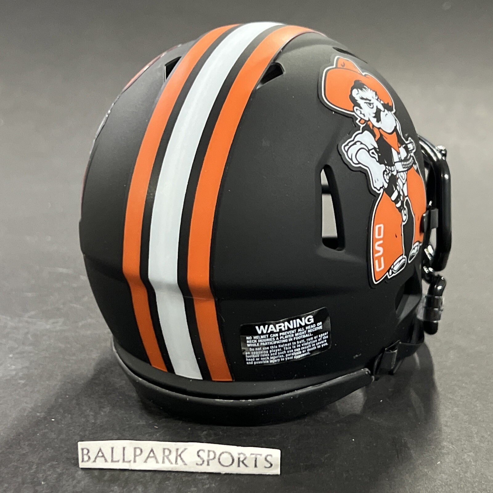 Oklahoma State Cowboys Pistol Pete Riddell NCAA Speed Mini Football Helmet Matte