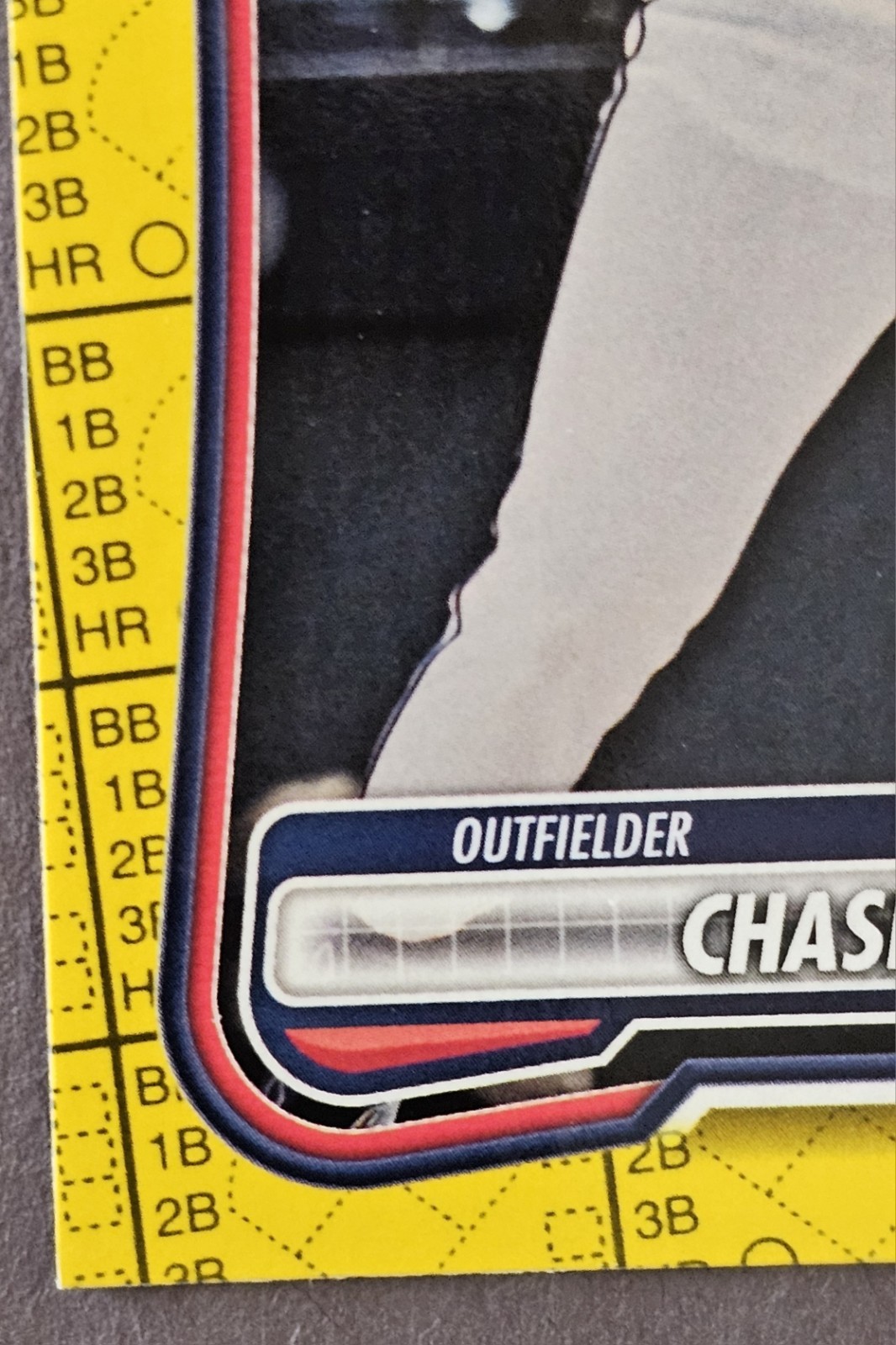2026 Bowman Paper Chase DeLauter RC Yellow Pattern 41/75 #37 Guardians