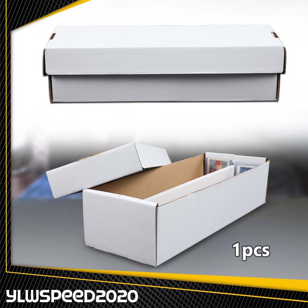 2 Row 1600 CT Hold over 300 3×4 Toploads Sports/Trading Card Shoe Storage Box