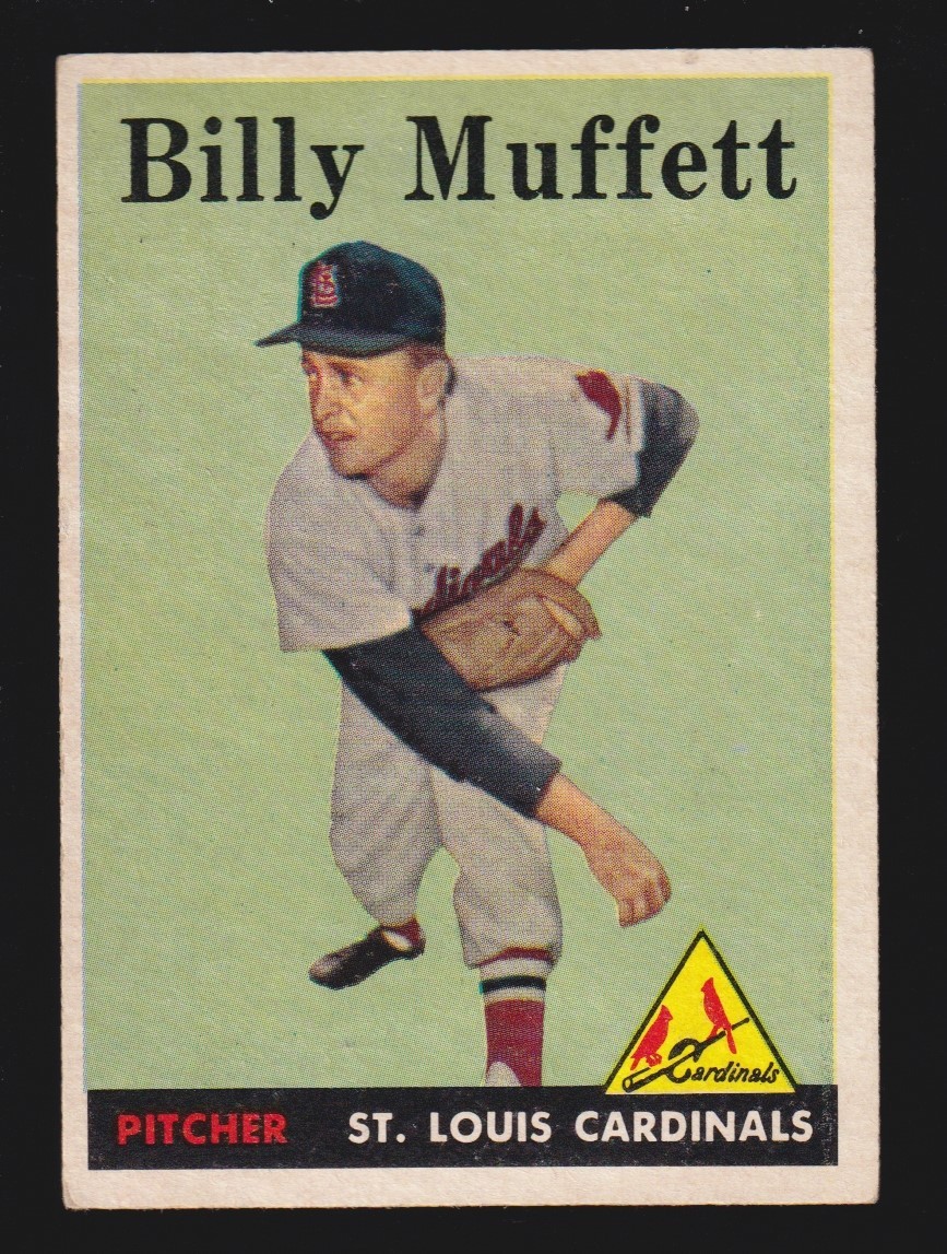 BILLY MUFFETT ROOKIE cardinals 1958 TOPPS #143 VG-EX NO CREASES