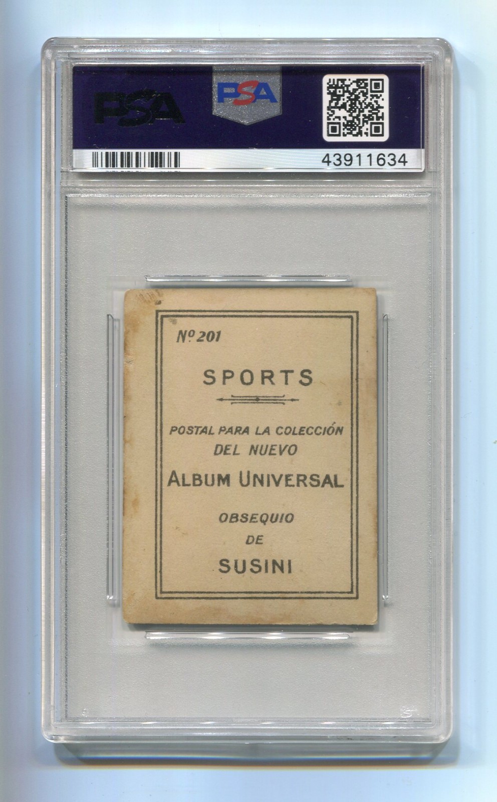 1915 Henry Clay Susini Album Universal Color 201 Baseball Red Murray PSA 1.5 NQ