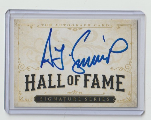 TED SIMMONS SIGNED HALL OF FAME SIGNATURE SERIES CARD #HOF 1 BIG BLUE BEAUTIFUL!