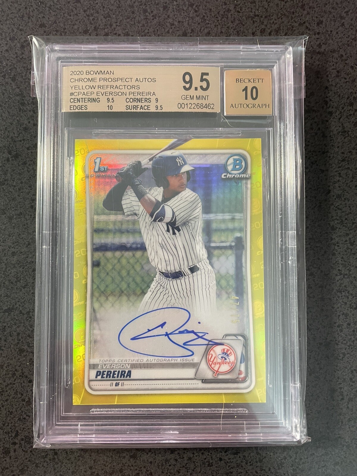 2020 Bowman Chrome Everson Pereira Auto Rainbow lot #/5, /25, /50, and more🔥📈
