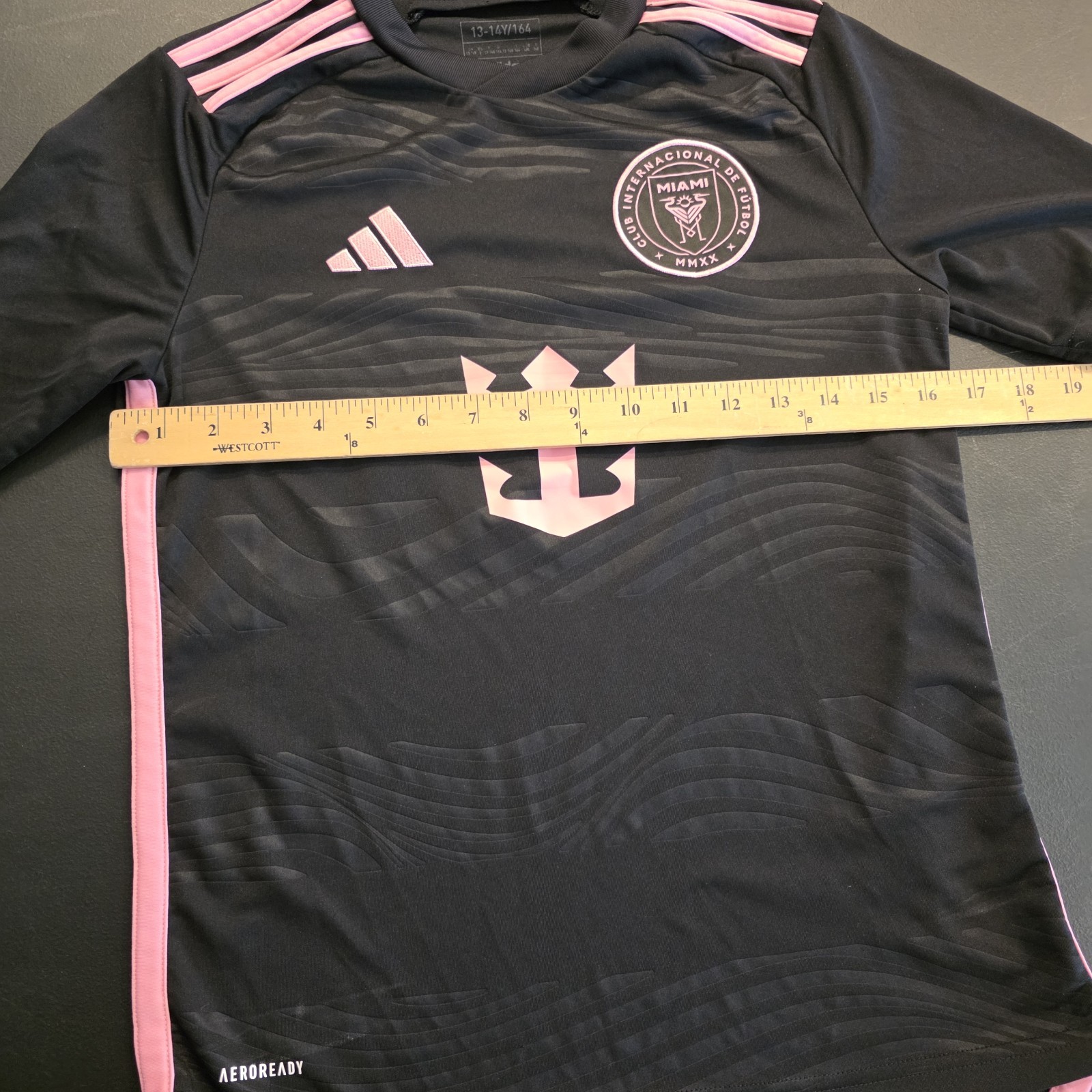 Adidas Inter Miami 2023/2024 Away Jersey Black/Pink #18 Emmanuel Youth L 13-14Y