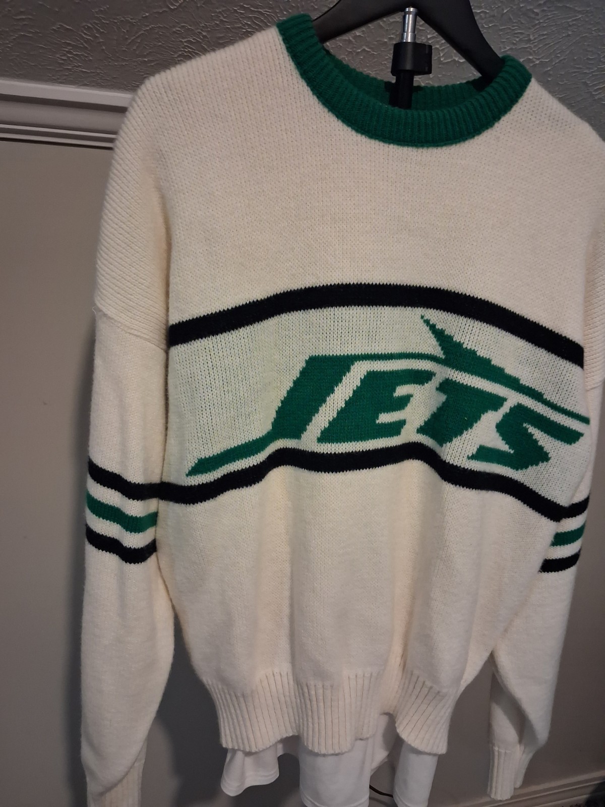 Cliff Engle Ltd. New York Jets NFL Officially Licensed Sweater White Green Black