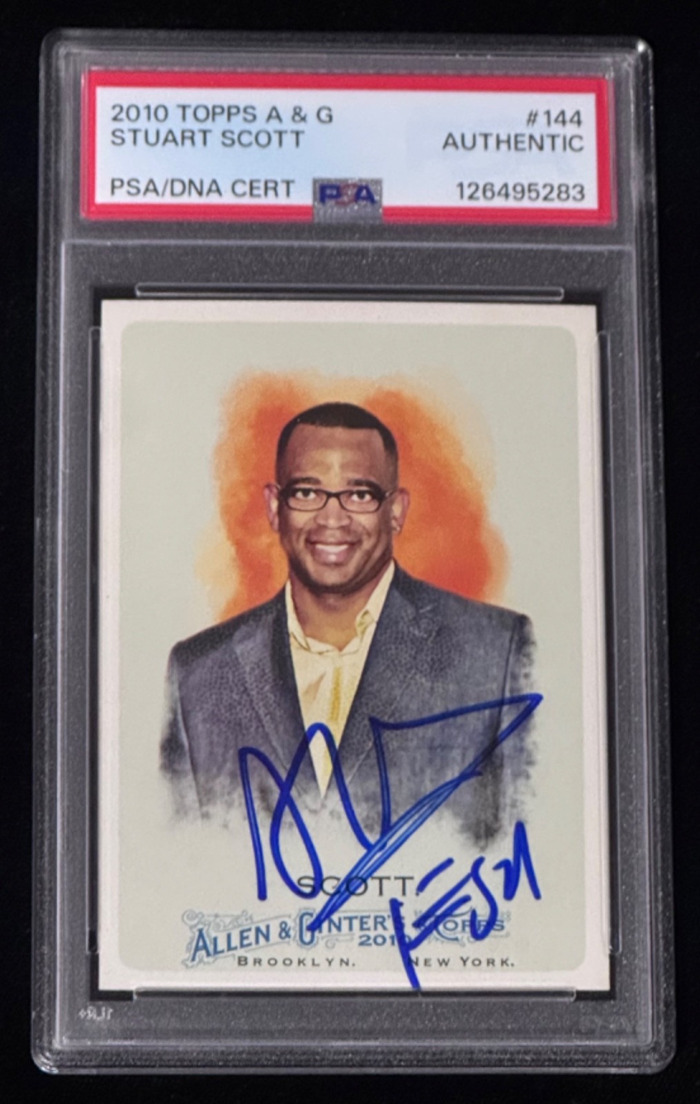 Signed Stuart Scott ESPN 2010 Topps Allen & Ginter A&G Rookie Card Auto (RC) PSA