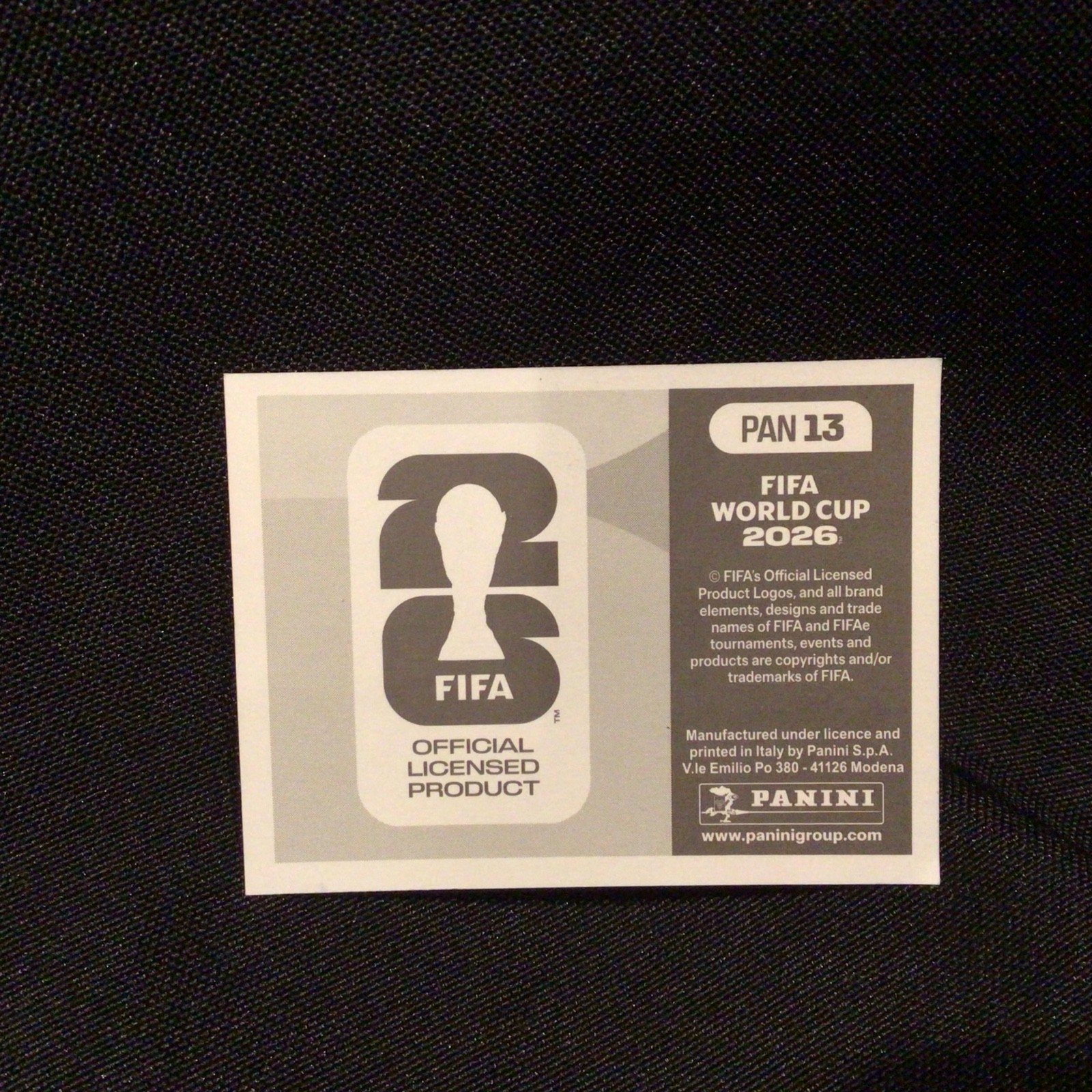 2026 Panini World Cup PANAMA TEAM Purple Border Parallel Sticker PAN13