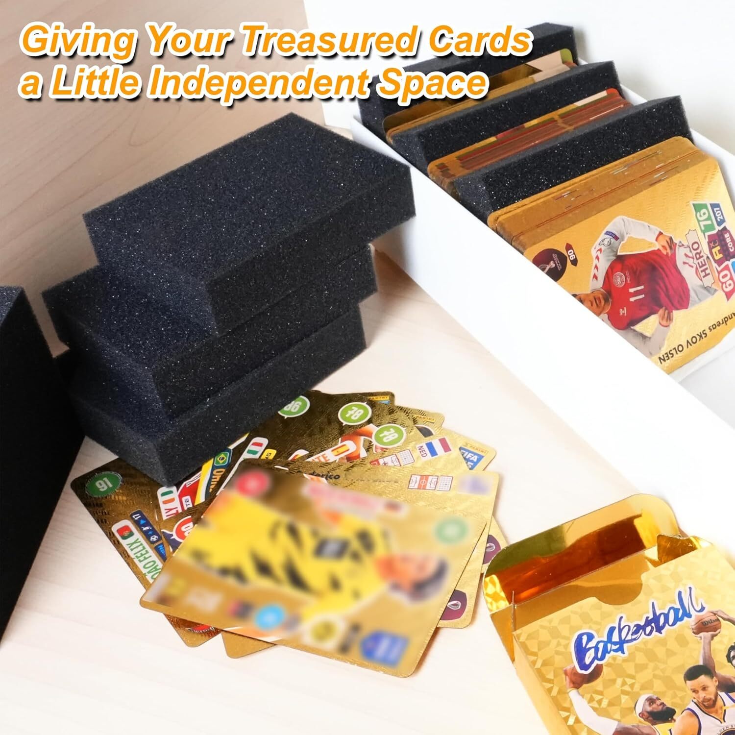 Foam Card Dividers – 24 PCS Card Dividers for Storage Boxes Multifunction Foam D